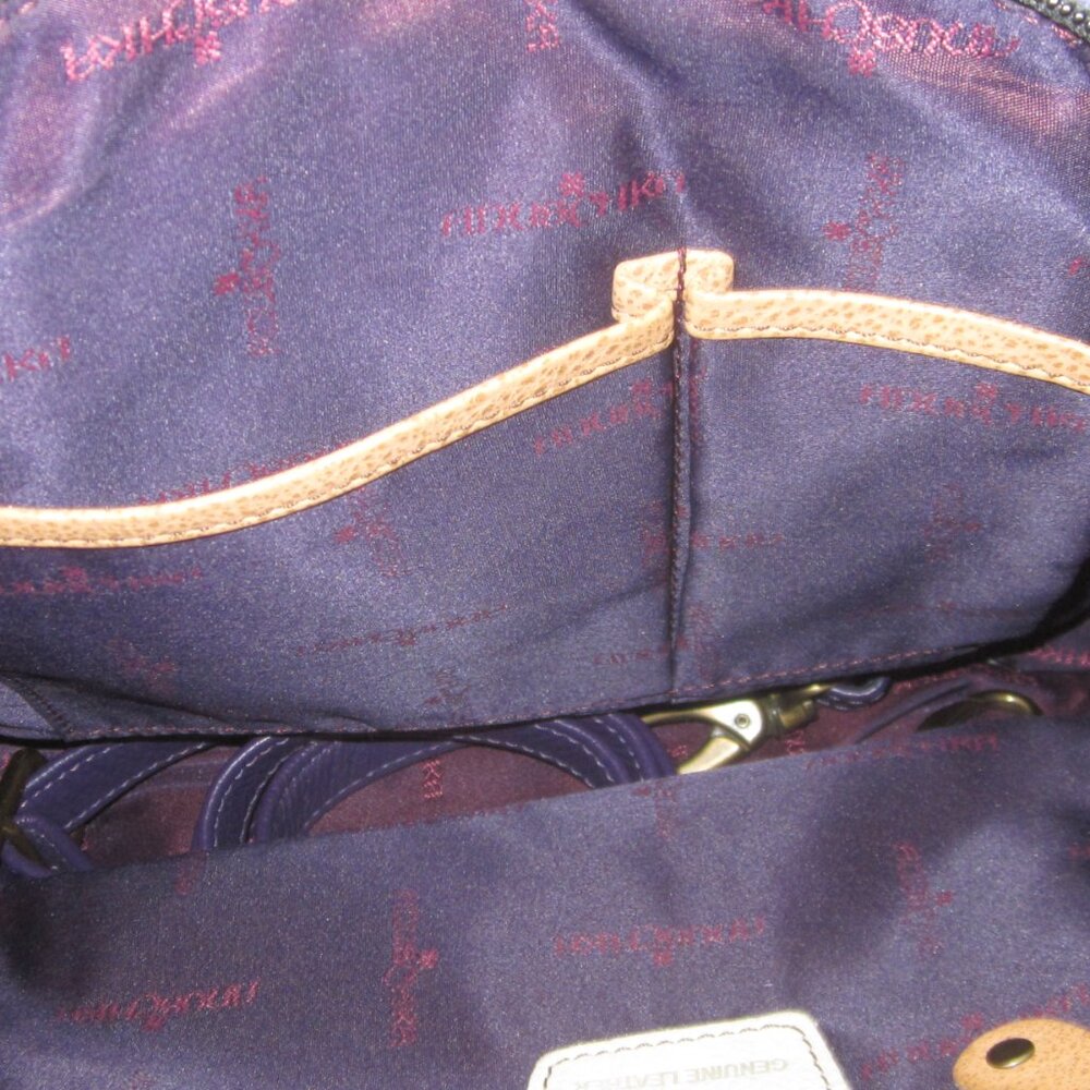 Anuschka Satchel Crossbody Bag Peacock Hand Painted - Picture 8 of 10